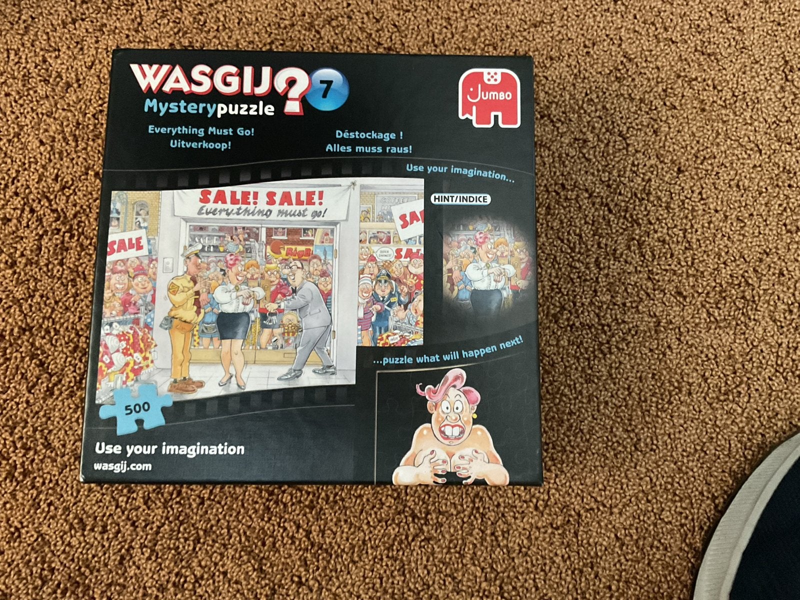 Wasgij Mysterypuzzel nr. 7 - Uitverkoop! (500 stukjes), Ophalen of Verzenden, 500 t/m 1500 stukjes, Gebruikt, Legpuzzel