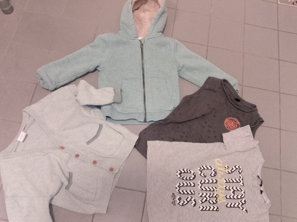 Kledingpakket jongens maat 104 tot 116 vesten en shirts, Ophalen of Verzenden, Zo goed als nieuw, Setje, Hema, zara, seven