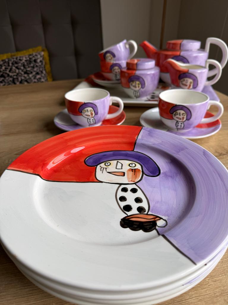 Uniek Servies EdwardsBV Mydrecht - Handgeschilderd Design, Keramiek, Ophalen of Verzenden, Zo goed als nieuw, Overige stijlen