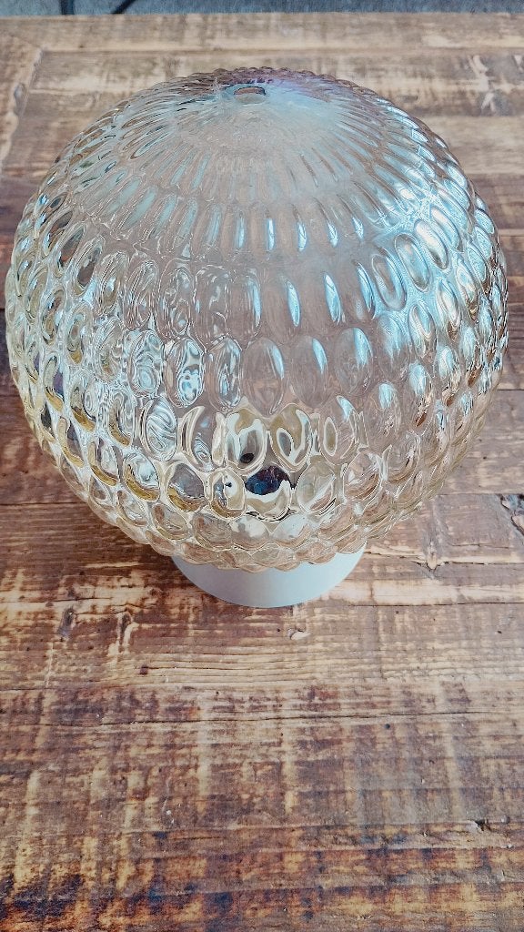 Vintage glazen plafondlamp bubble glas grote bol, Antiek en Kunst, Ophalen of Verzenden