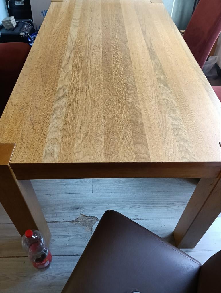 Mooie houten eettafel, Ophalen, Gebruikt, 50 tot 100 cm, Vijf personen of meer