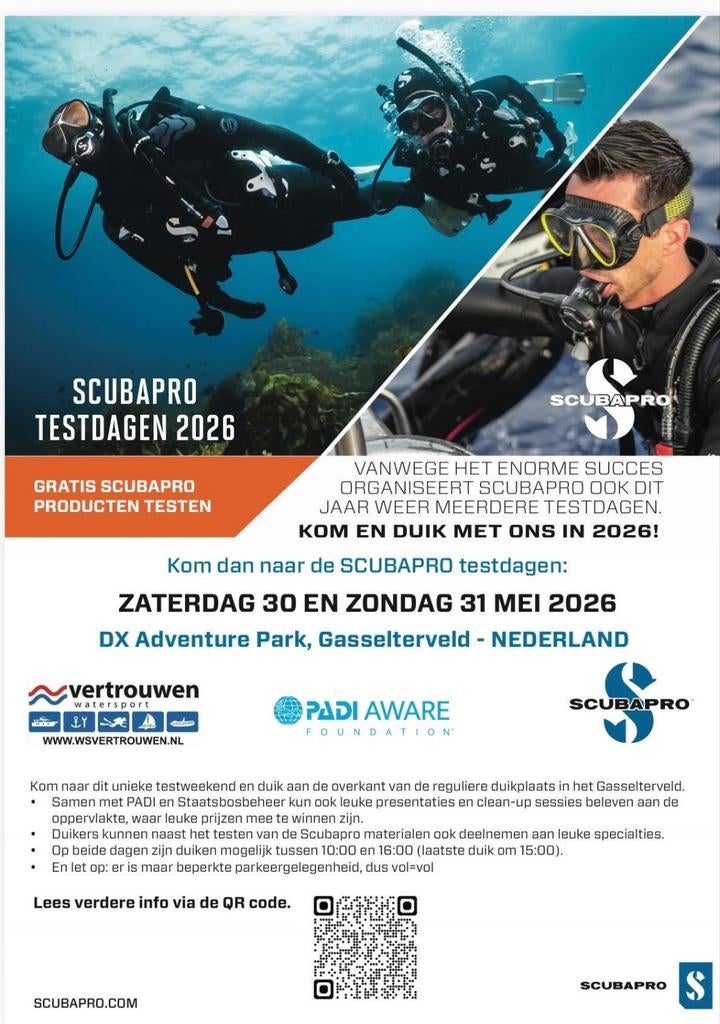 Scubapro testdagen 2026, Ophalen, Nieuw, Overige typen