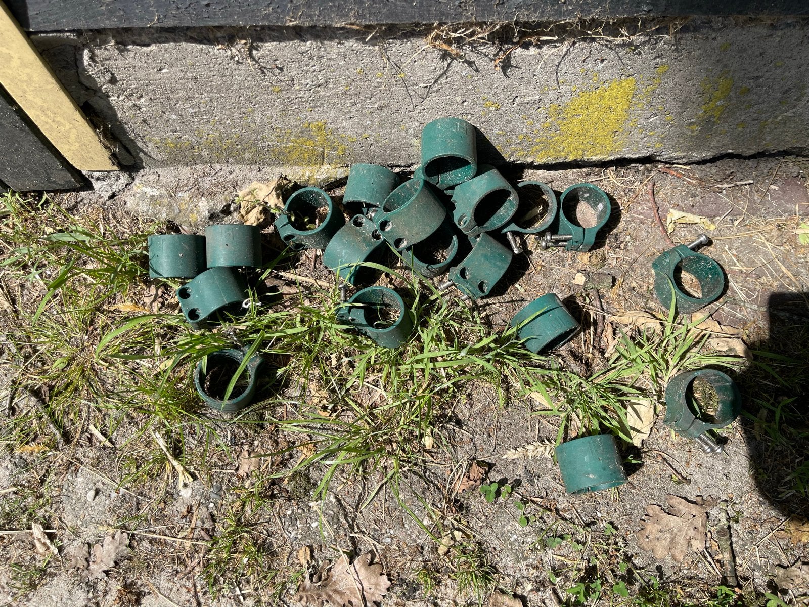 Gaashekwerk met palen en poort - Groen, Ophalen, Met poort, Gebruikt, Gaashekwerk