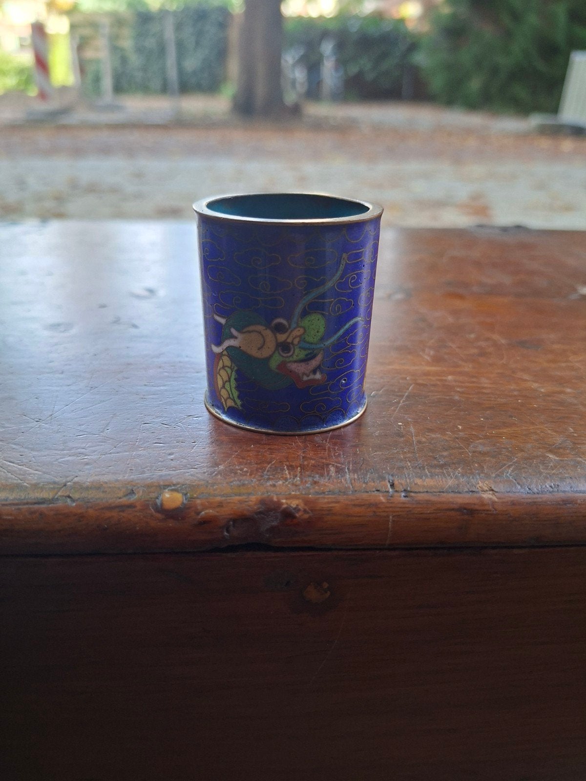 Vintage Chinese Cloisonné Potje met Draak, Antiek en Kunst, Ophalen of Verzenden
