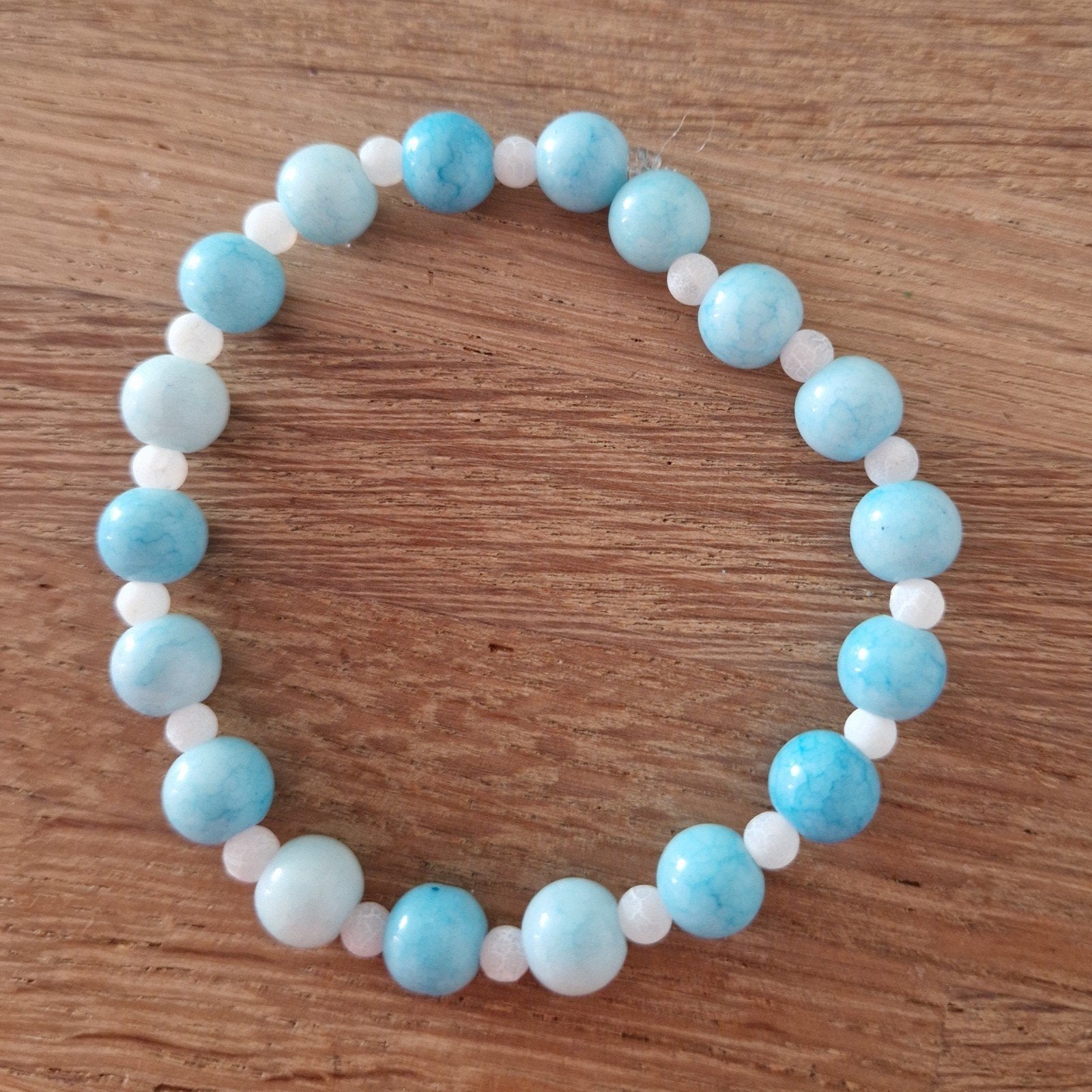 Blauwe armband dames, Ophalen of Verzenden, Blauw