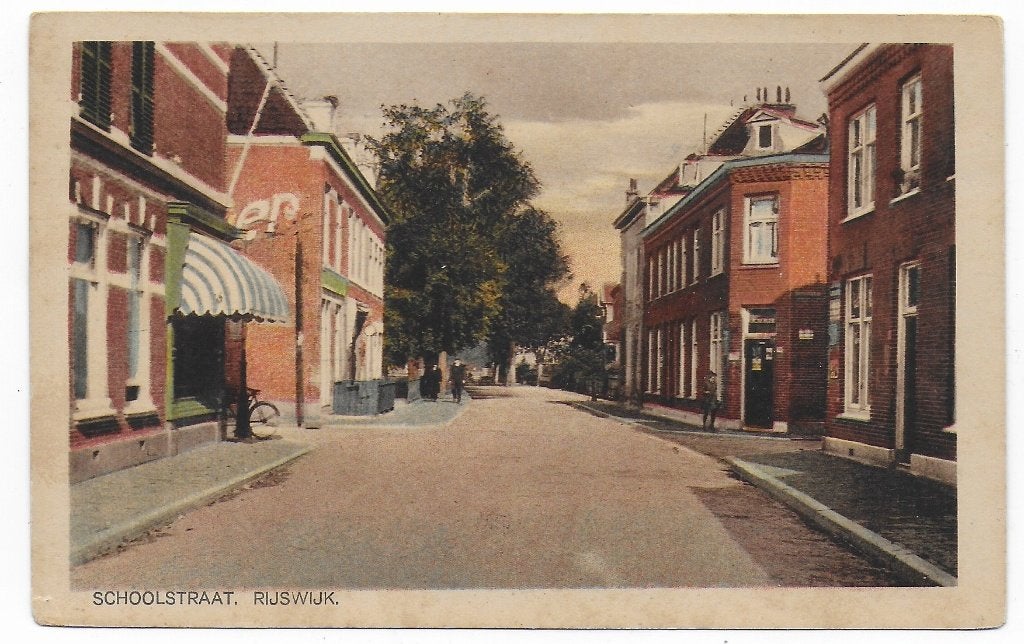 Rijswijk Schoolstraat Ongelopen Ansichtkaart ( B6835 ), Ophalen of Verzenden, 1940 tot 1960, Ongelopen, Zuid-Holland