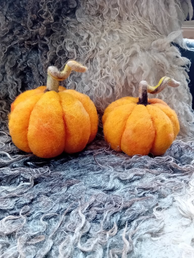 Genaaldvilte pompoenen  XL , wol, naaldvilten., Hobby en Vrije tijd, Ophalen of Verzenden, Nieuw, Figuurtje(s)