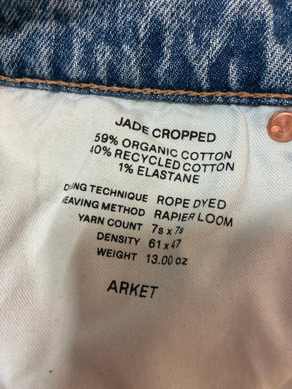 Arket Jade Cropped Jeans - Maat W26, Ophalen of Verzenden, Zo goed als nieuw, Blauw, W27 (confectie 34) of kleiner