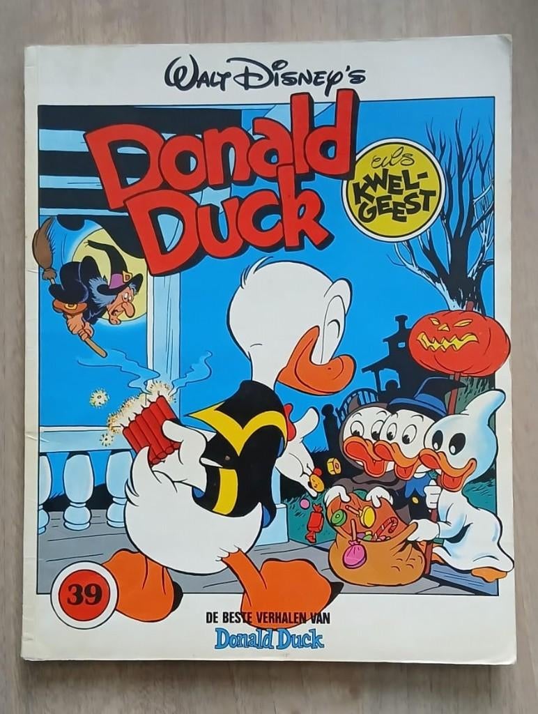 Donald Duck als kwelgeest. Album, 1984, nr. 39, 1e druk., Gelezen, Carl Barks, Eén stripboek, Ophalen of Verzenden