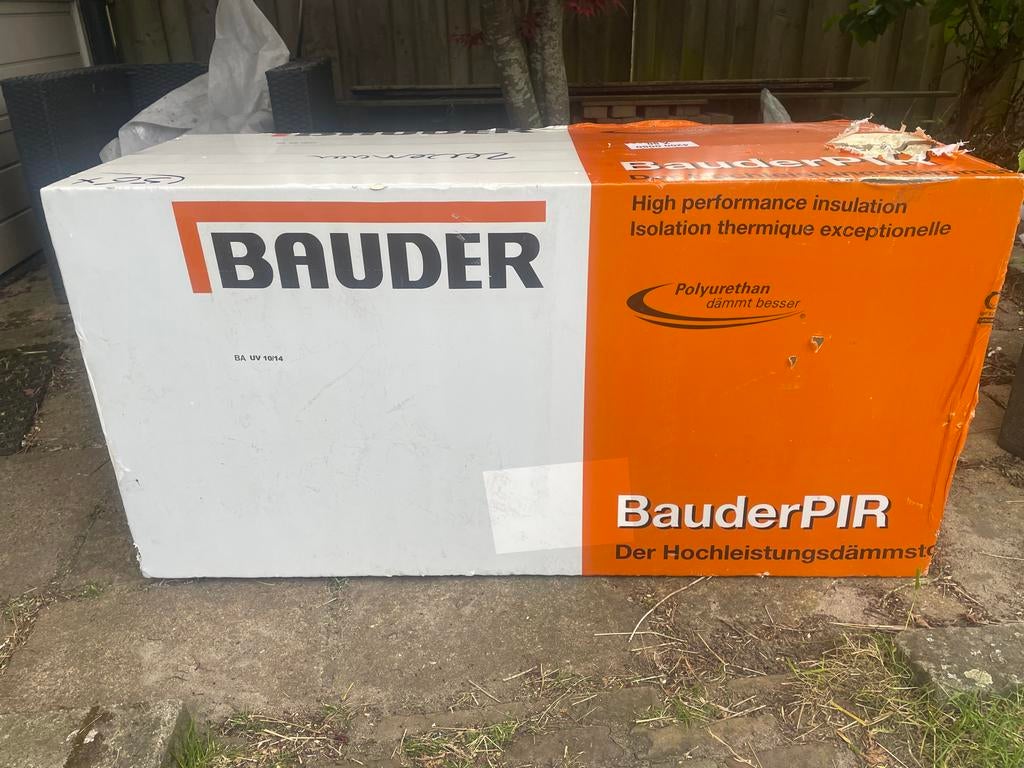 PIR isolatieplaten 8 cm dik, 60x120  cm, Doe-het-zelf en Verbouw, Isolatie en Afdichting, Ophalen, Zo goed als nieuw, Hardschuim (Pir)