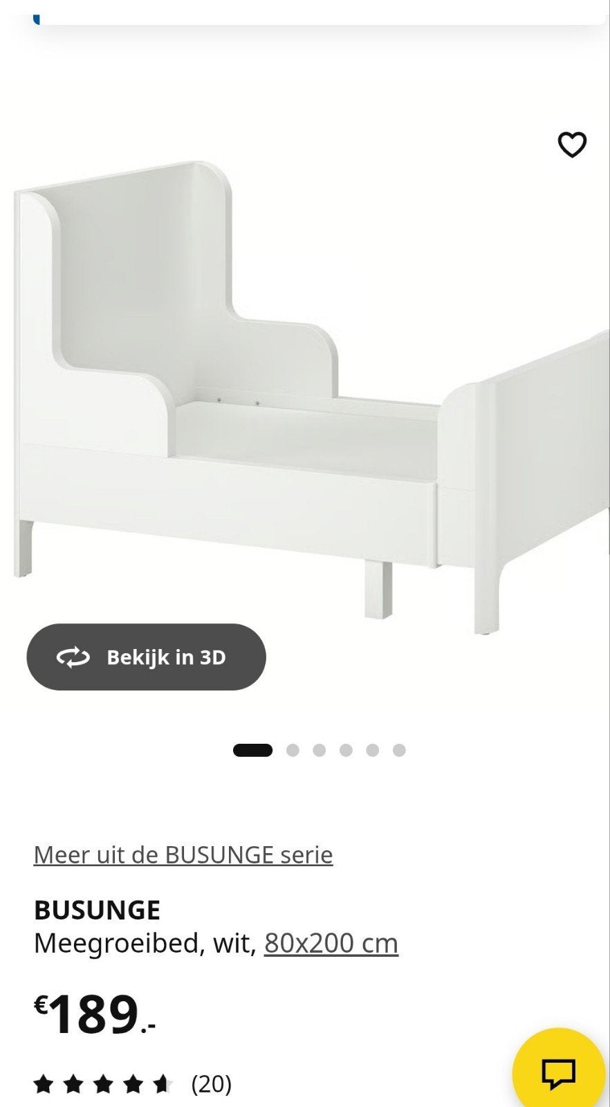 ikea meegroeibed roze, Kinderen en Baby's, Kinderkamer | Bedden, Ophalen, Zo goed als nieuw, 180 cm of meer, 70 tot 85 cm