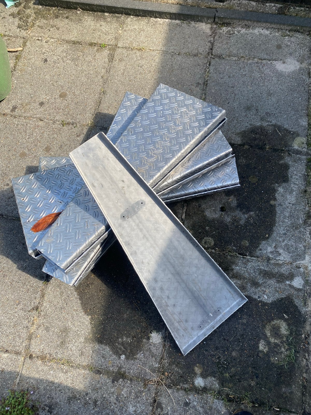 13 aluminium traptreden voor spiltrap, Ophalen of Verzenden, Gebruikt, Trap, Minder dan 2 meter