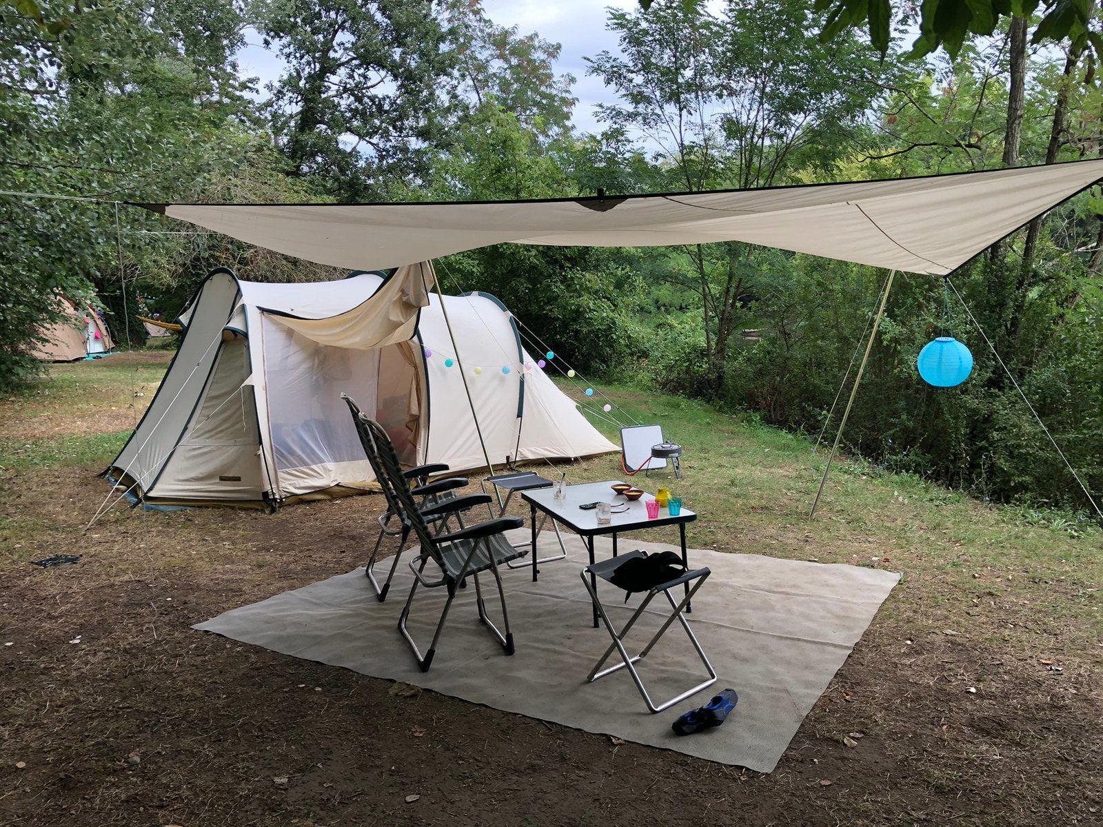 Katoenen tent met vaste kuip (Obelink), Ophalen, Gebruikt, Tot en met 4