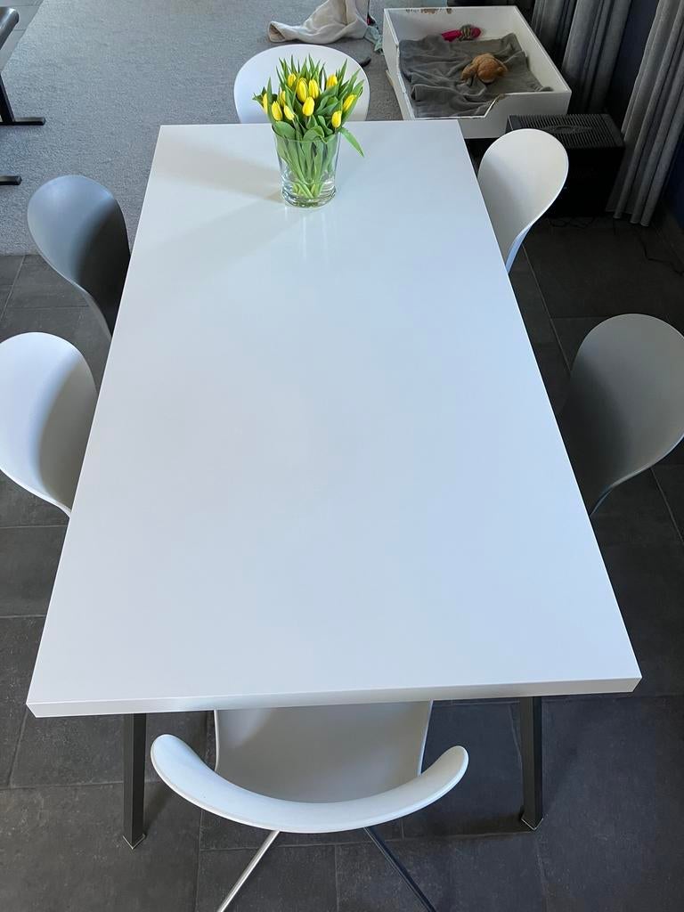 Eettafel met 6 stoelen, Gebruikt, Vijf personen of meer, 150 tot 200 cm, Modern