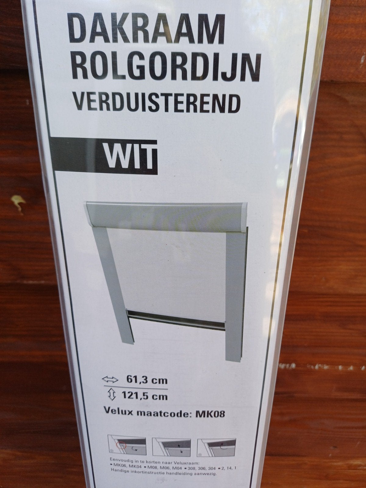 Velux dakraam rolgordijn verduisterend MK08 (inkortbaar, Ophalen, Overige merken, Wit, Nieuw