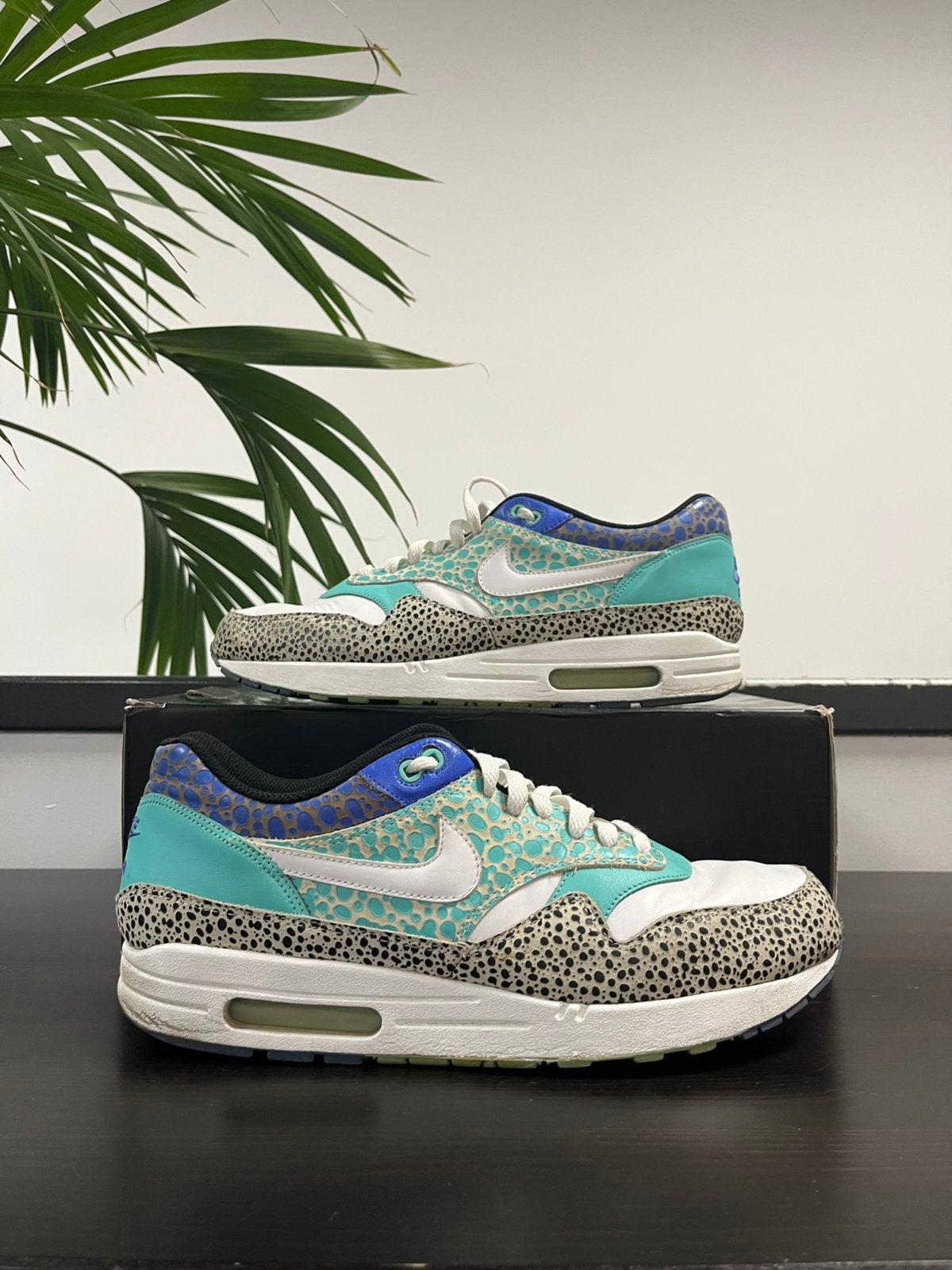 Nike Air Max 1 Premium SP White Blue Mint, Blauw, Ophalen of Verzenden, Sneakers of Gympen, Gedragen