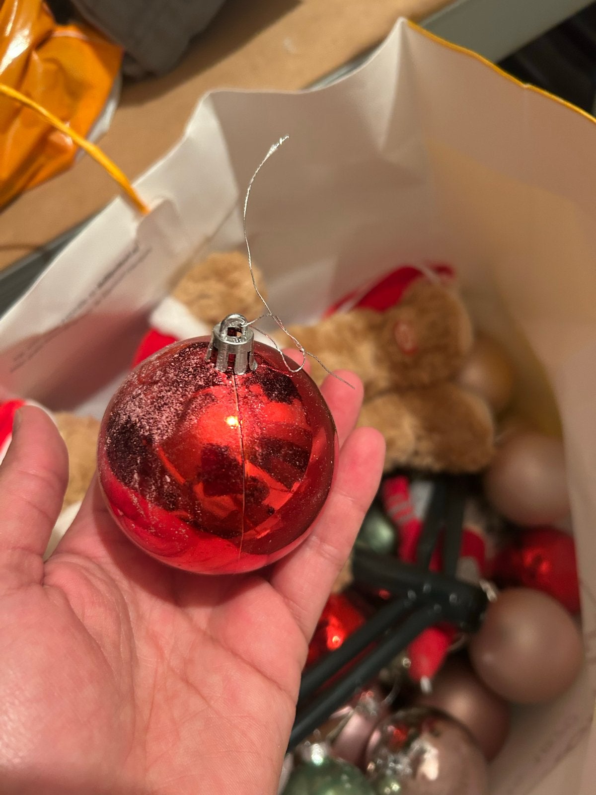 Kerstboom versiering zak vol., Ophalen