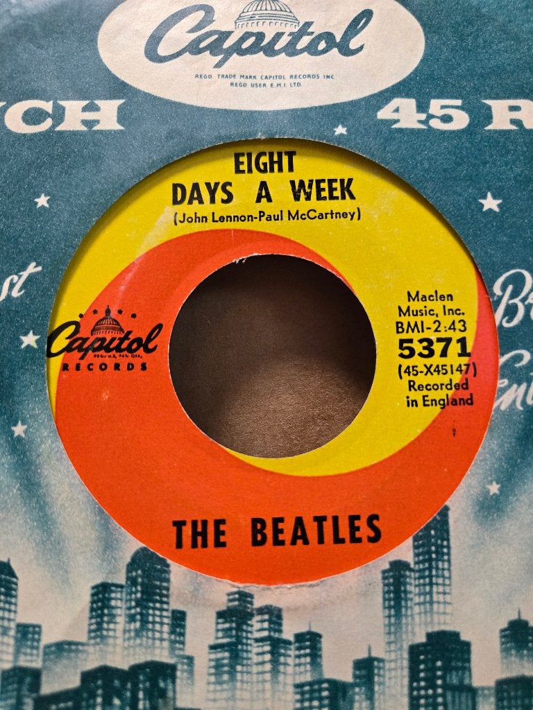 The Beatles - Eight days a week(VS persing), 7 inch, Ophalen of Verzenden, Zo goed als nieuw, Pop