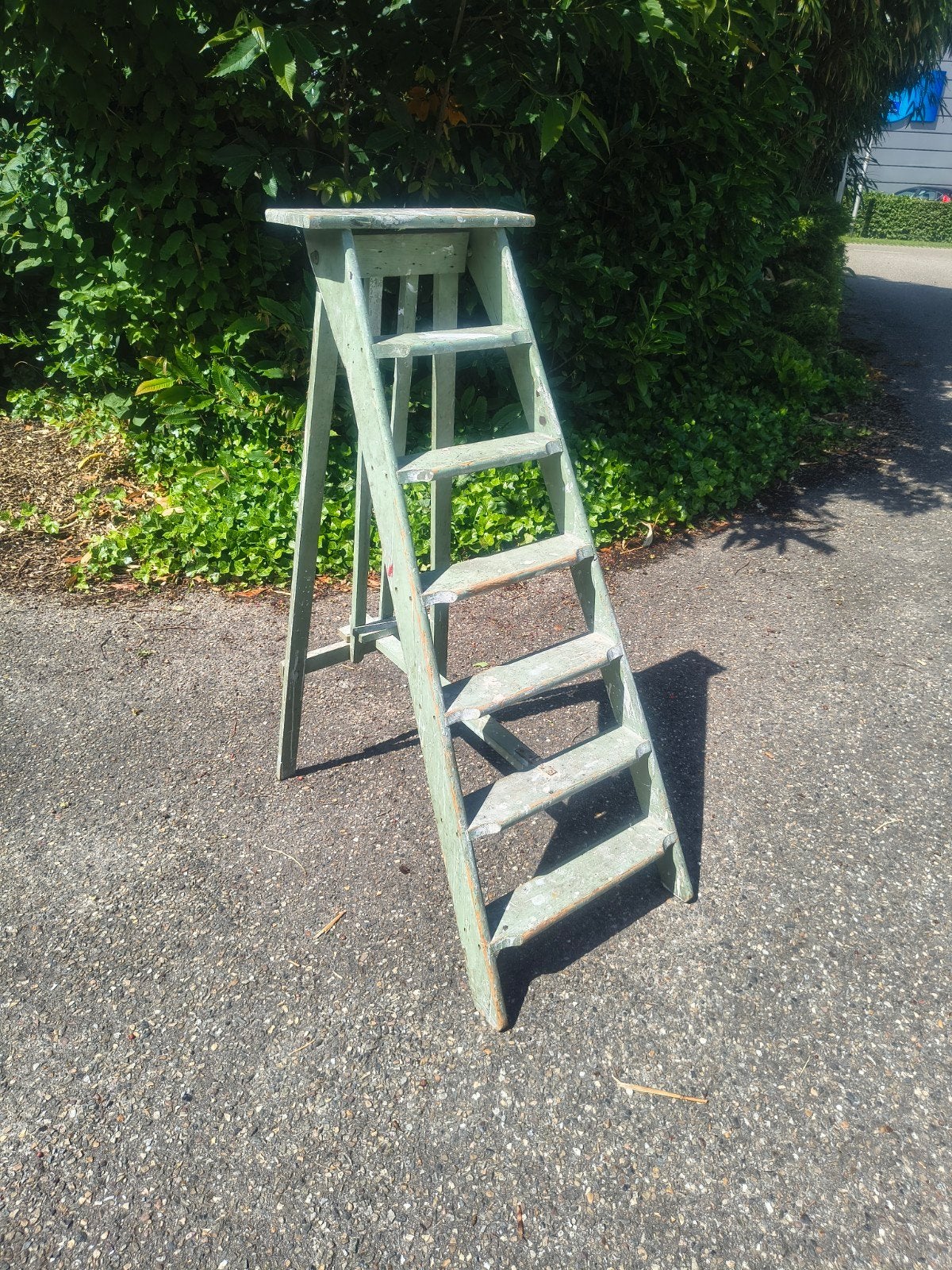 Authentieke houten schilderstrap, Ophalen, Minder dan 2 meter