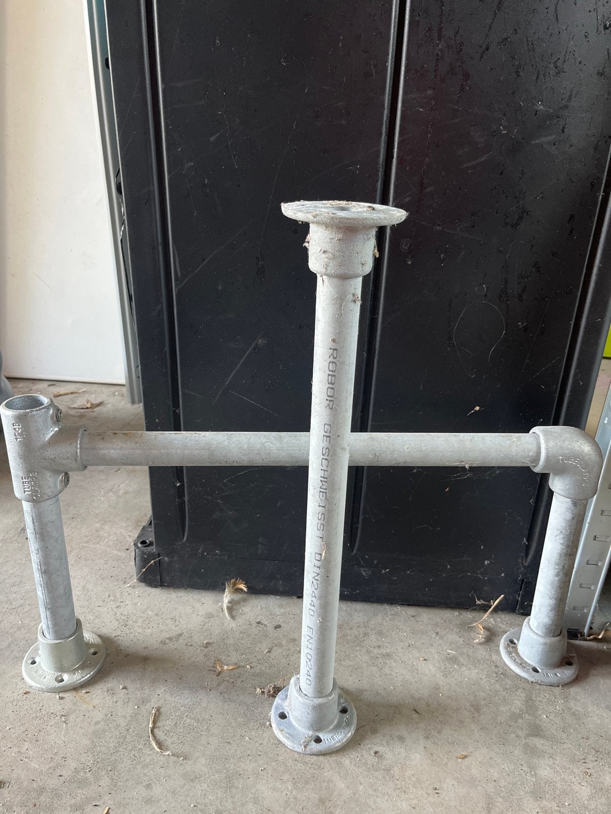 Stevige Tubeclamps Steigerbuis Kapstok - Industrieel Design, Ophalen, Gebruikt, 100 tot 150 cm, Metaal