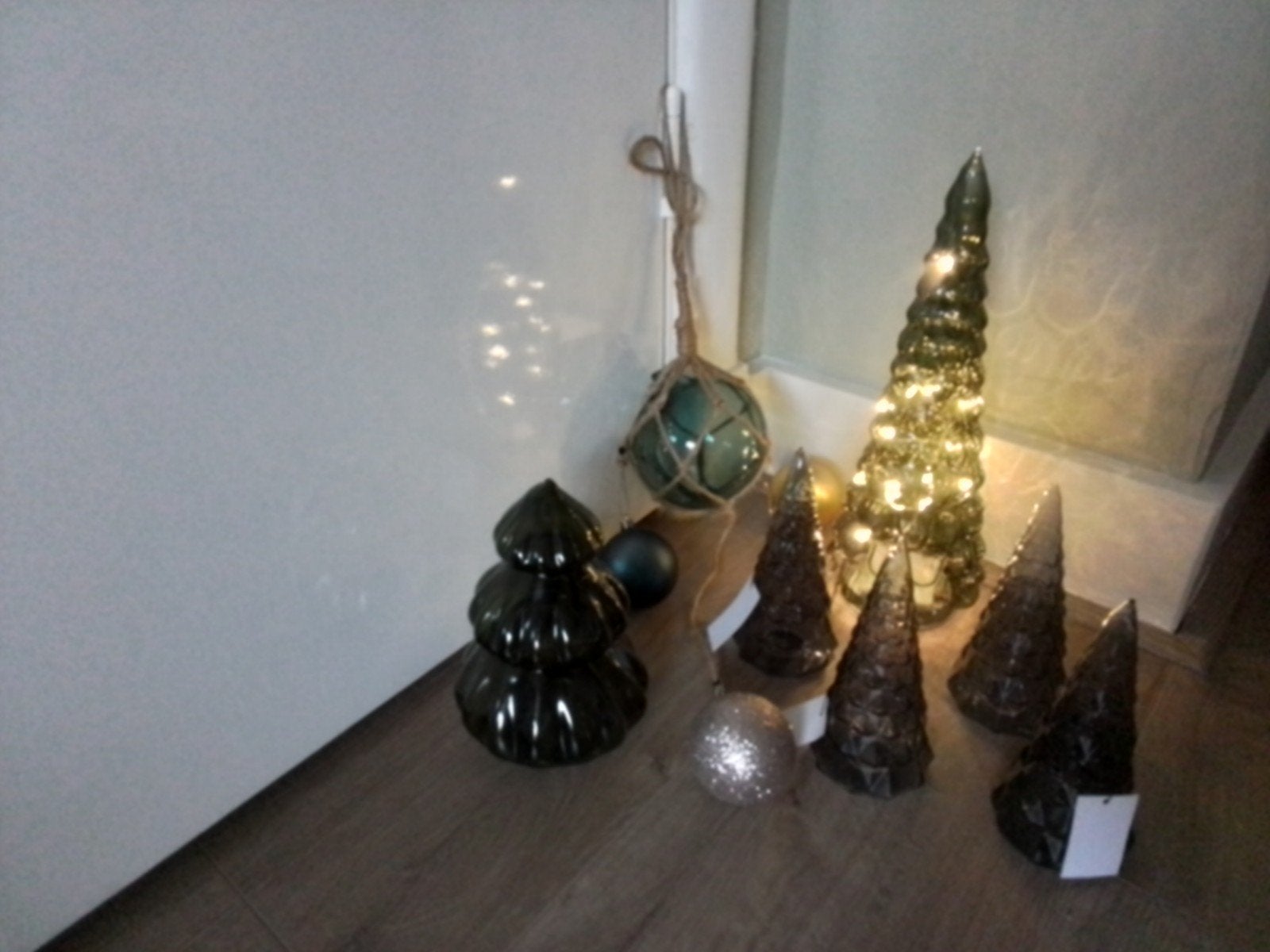 Schitterende Kerstboompjes van Glas en 1 Glazen bol, Ophalen of Verzenden, Nieuw