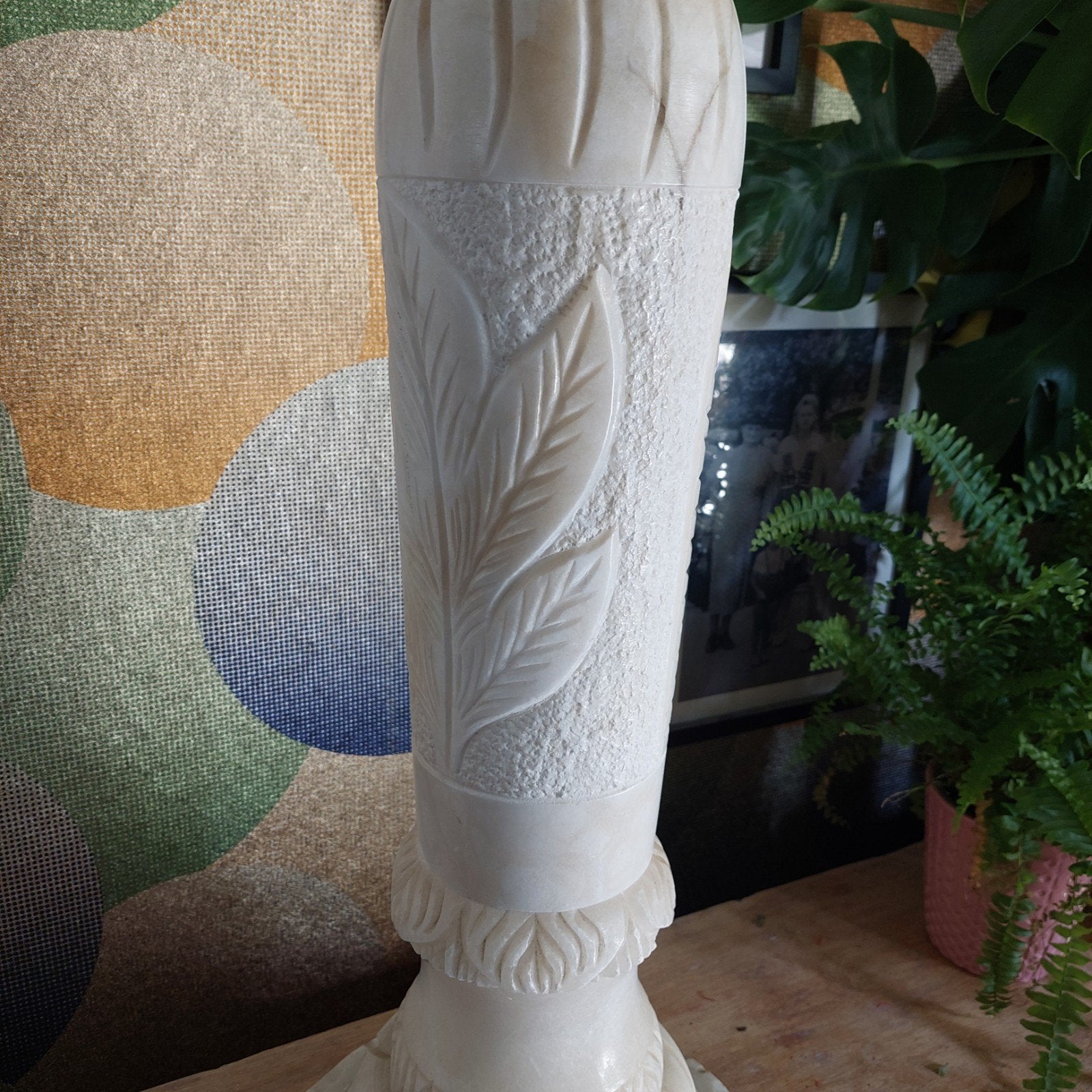 Lucky Vintage Albasten Zuil / Pilaar met verlichting, Ophalen, Gebruikt, ., .