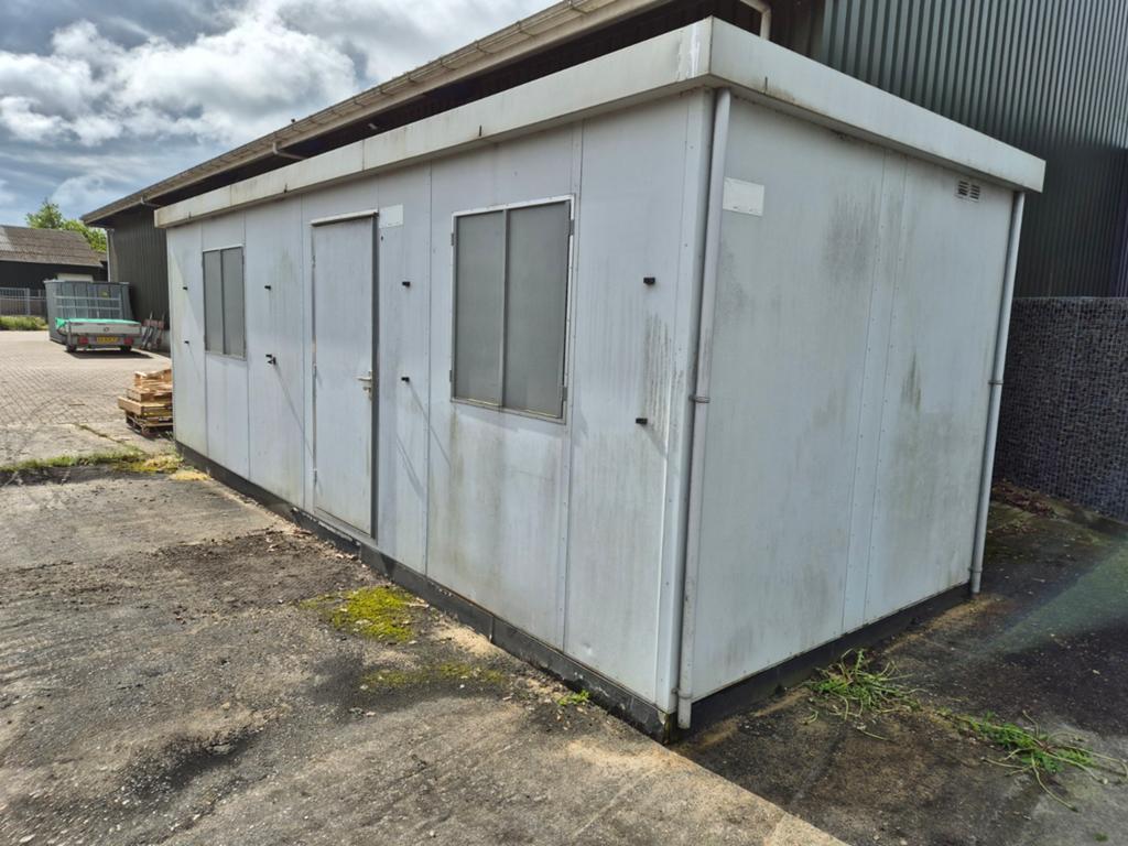 Nette Schaftunit Merk Bohmer - 3x7m met WC en Keukenblok, Doe-het-zelf en Verbouw, Bouwketen en Schaftketen, Ophalen of Verzenden