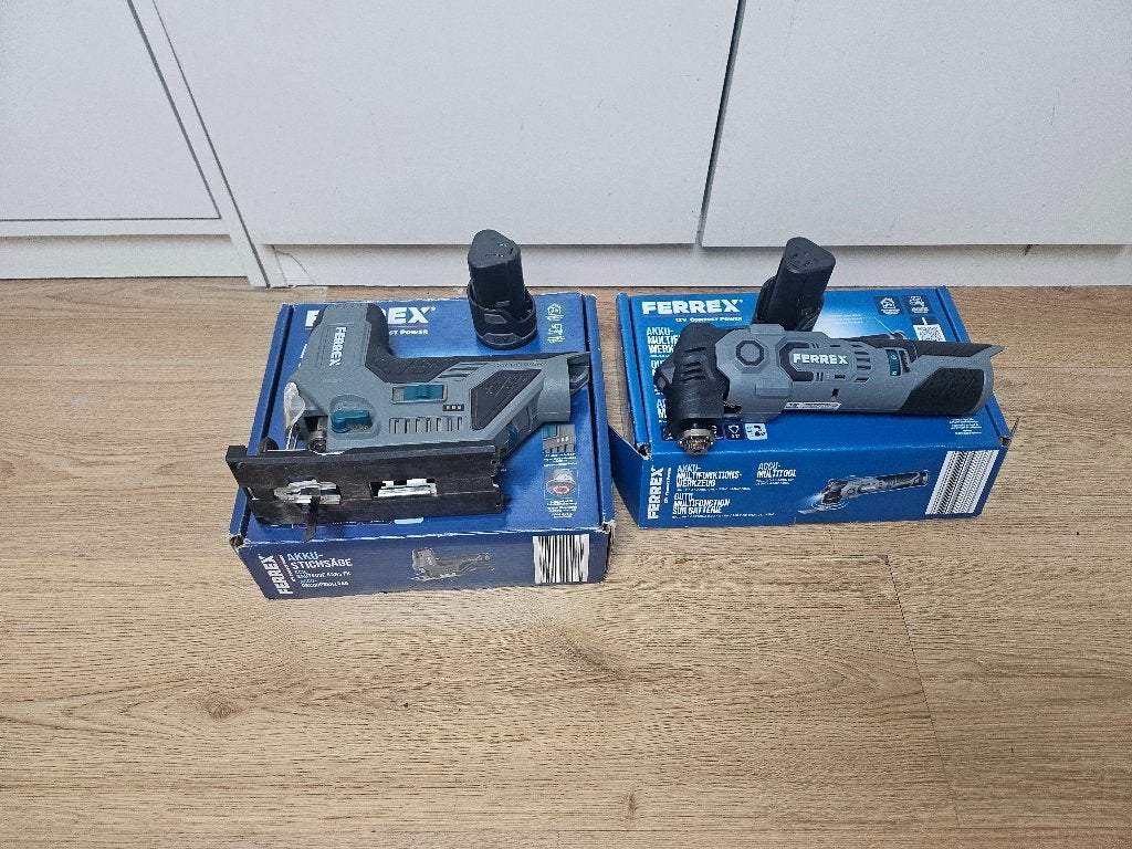 Ferrex decoupeerzaag + multi tool, Doe-het-zelf en Verbouw, Overige merken, Overige typen, Ophalen of Verzenden, Zo goed als nieuw