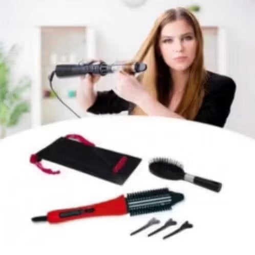 ZGAN Venteo thermische haarborstel glad & krullend, €18.99, Ophalen of Verzenden, Zo goed als nieuw, Krultang of Stijltang