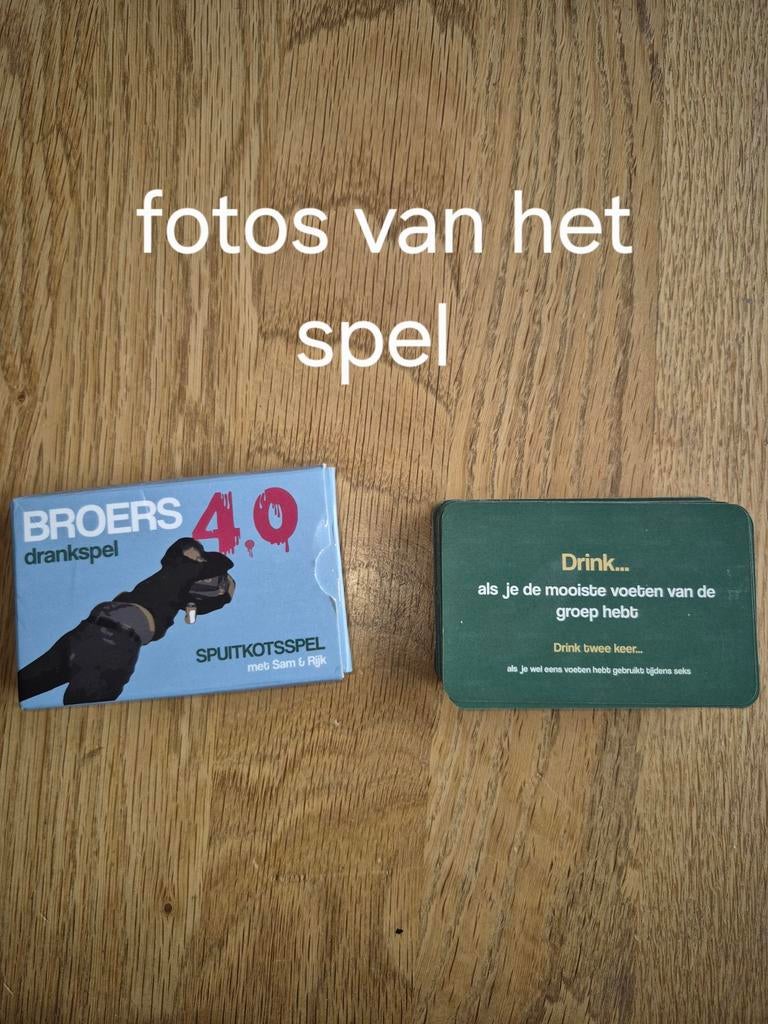 Broers drankspel 4.0 fotos van de kaartjes, Hobby en Vrije tijd, Gezelschapsspellen | Kaartspellen, Ophalen of Verzenden