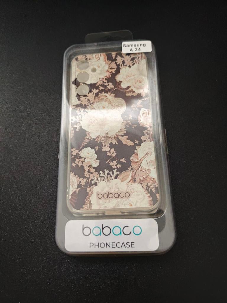 Babaco Phonecase Samsung A34 - Bloemenpatroon, Ophalen of Verzenden, Nieuw, Overige modellen, Hoesje of Tasje