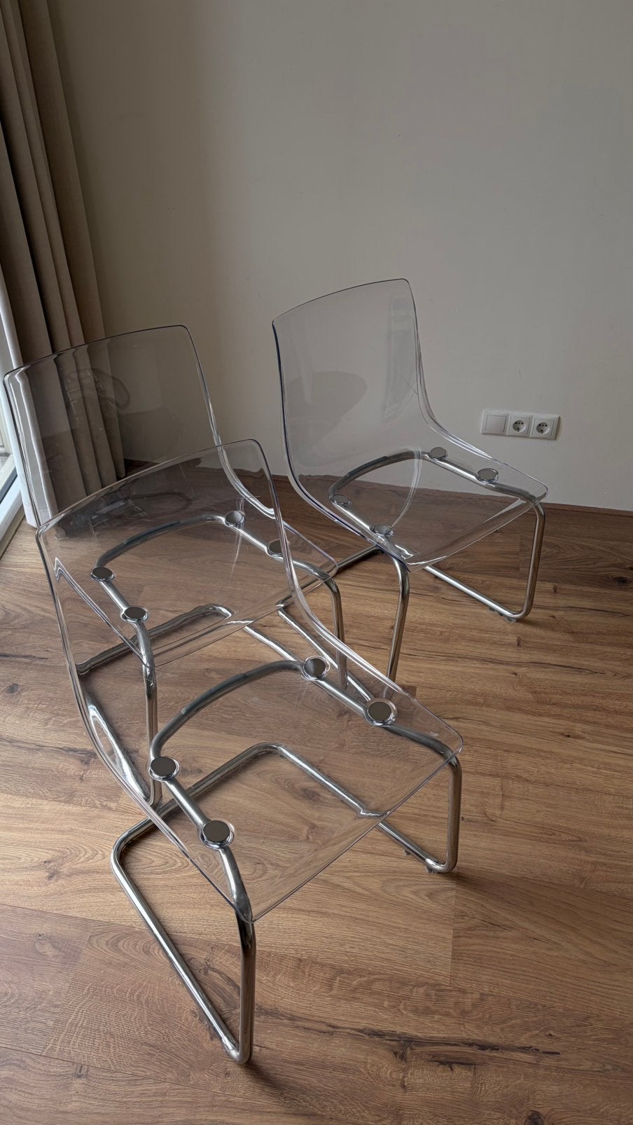 Transparante Ikea stoelen, Ophalen, Gebruikt, Kunststof