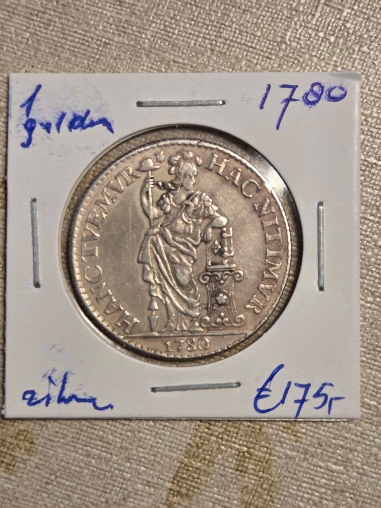 Zilveren 1 Gulden Munt 1780 - Vóór Koninkrijk, 1 gulden, Vóór koninkrijk, Zilver, Ophalen of Verzenden