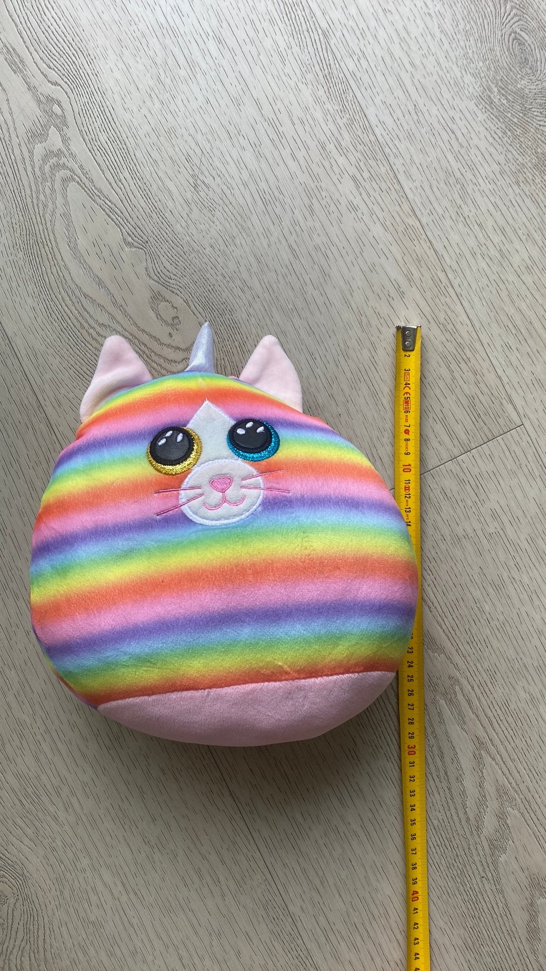 Ty Squishmallow Heather 30 cm, Overige karakters, Ophalen of Verzenden, Zo goed als nieuw, Meerkleurig