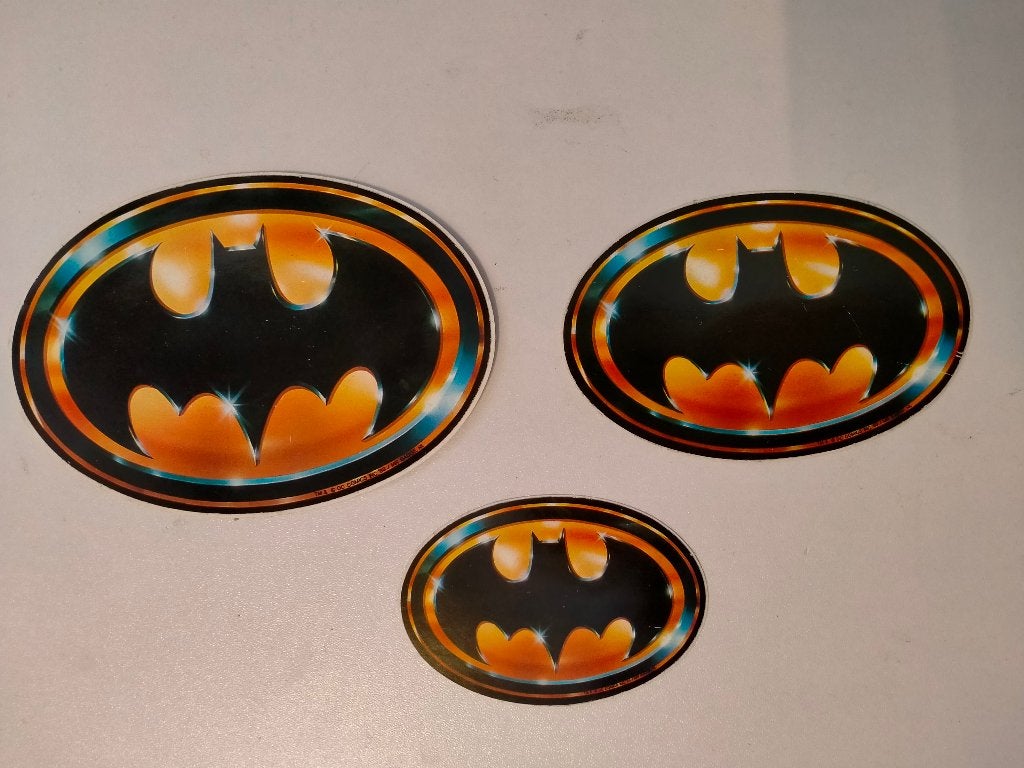 Batman superheld vintage logo sticker stickerset DC Comics, Verzamelen, Ophalen of Verzenden, Zo goed als nieuw, Overige typen