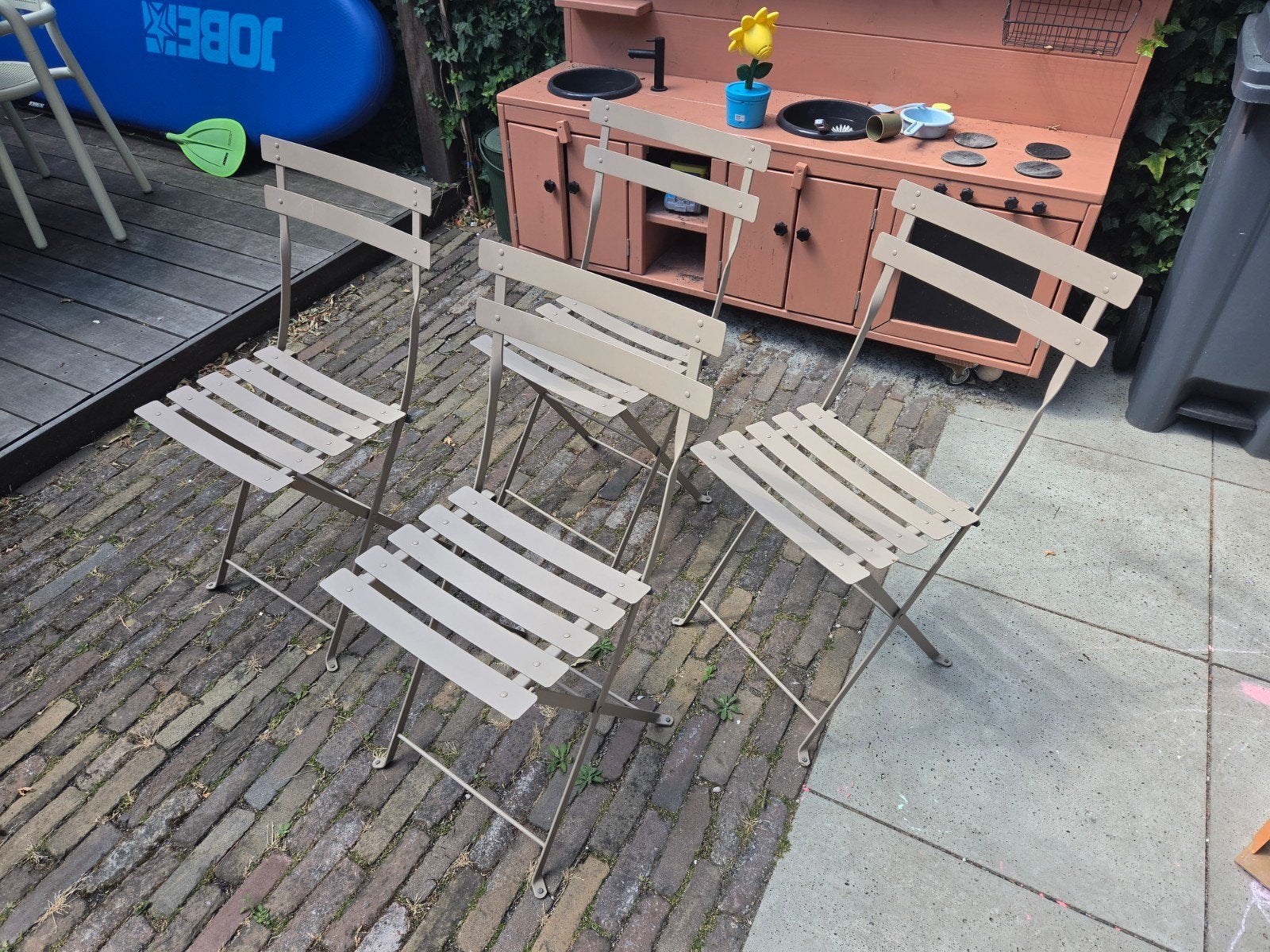 4x Fermob Bistro stoelen - inklapbaar, Tuin en Terras, Ophalen, Zo goed als nieuw, Metaal, Inklapbaar