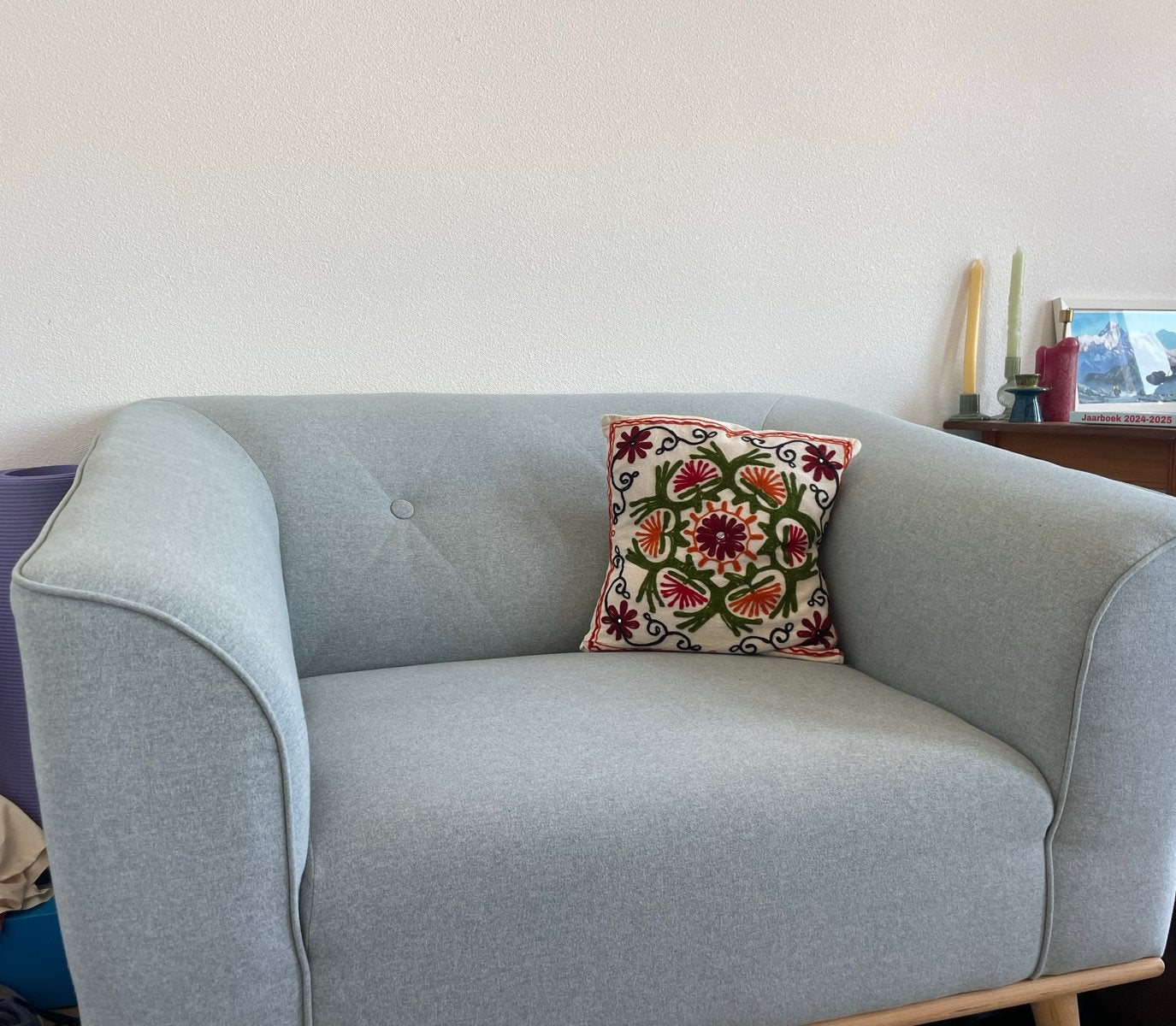 Blauwe loveseat / lounge bank, Ophalen, Gebruikt, 150 tot 200 cm, Tweepersoons
