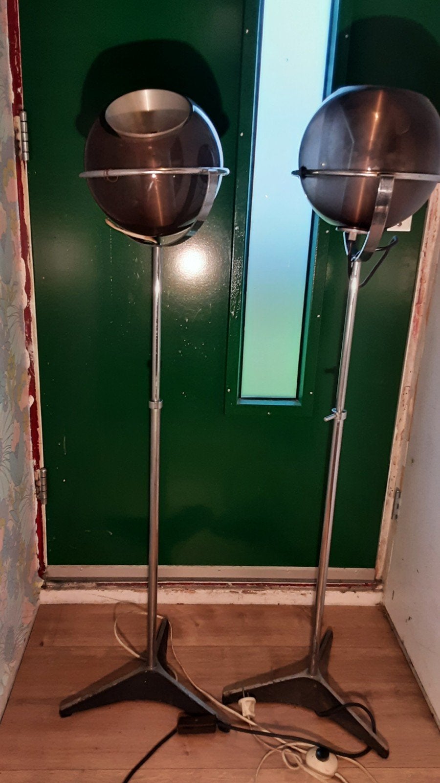 Twee Raak Globe lampen., Huis en Inrichting, Ophalen, Gebruikt, 100 tot 150 cm, E27 (groot)