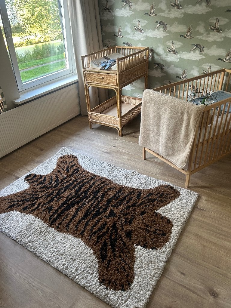 Vloerkleed kinder kamer tijger, Ophalen, Gebruikt, Rechthoekig, 100 tot 150 cm