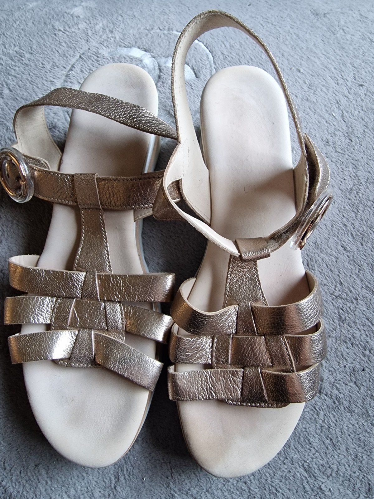 Gabor sandalen goudkleurig maat 40, Ophalen, Overige kleuren, Gabor, Sandalen of Muiltjes