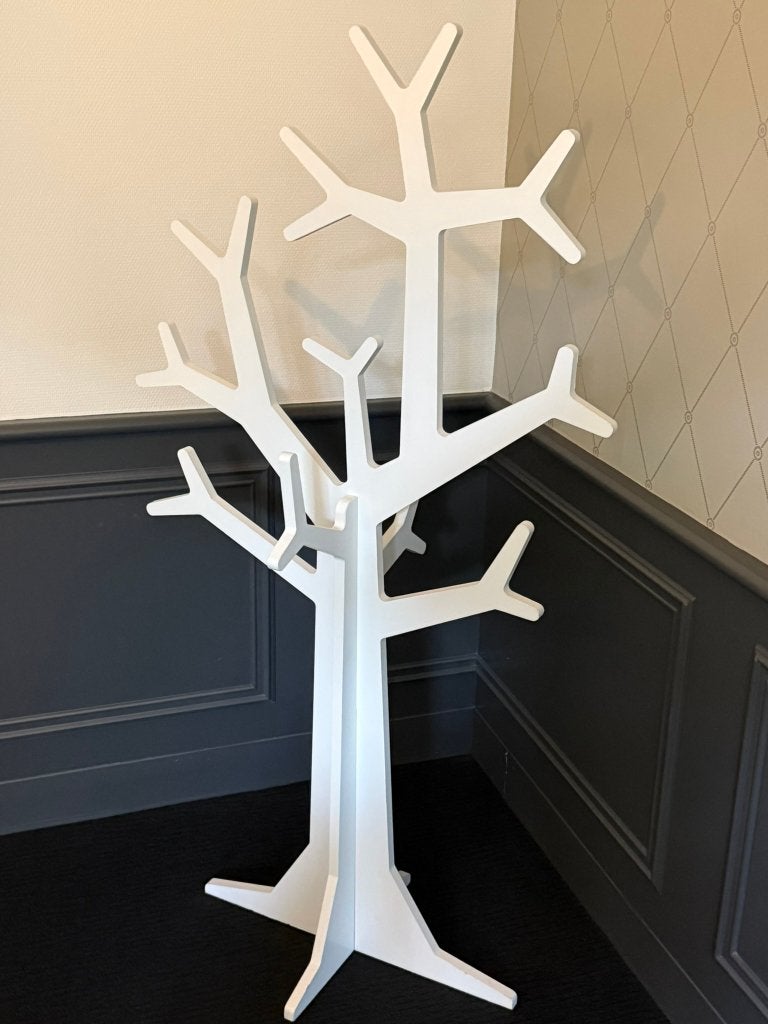 Witte boom kapstok van MDF voor kinderkamer - 140 cm, Ophalen, 100 tot 150 cm, Zo goed als nieuw, Kinderkapstok