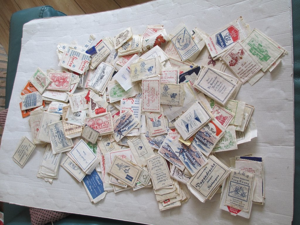 grote verzameling suikerzakjes/wikkels en 25 lucifermerken, Ophalen of Verzenden