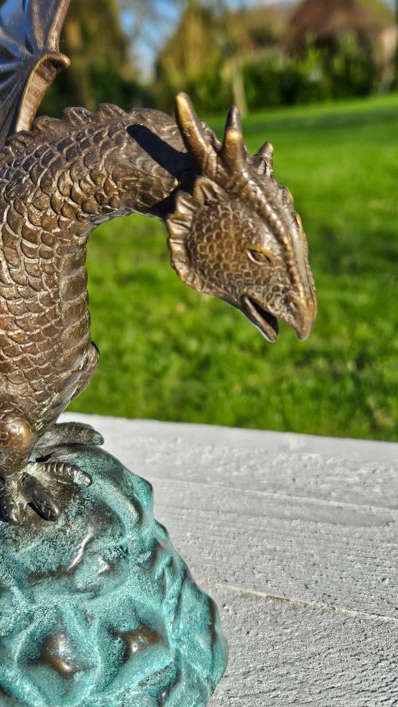 Draak / fontein / bronzen beeld, Fontein, Nieuw, Info@huisentuindecoratiemarie.nl, Huis en tuin decoratie marie