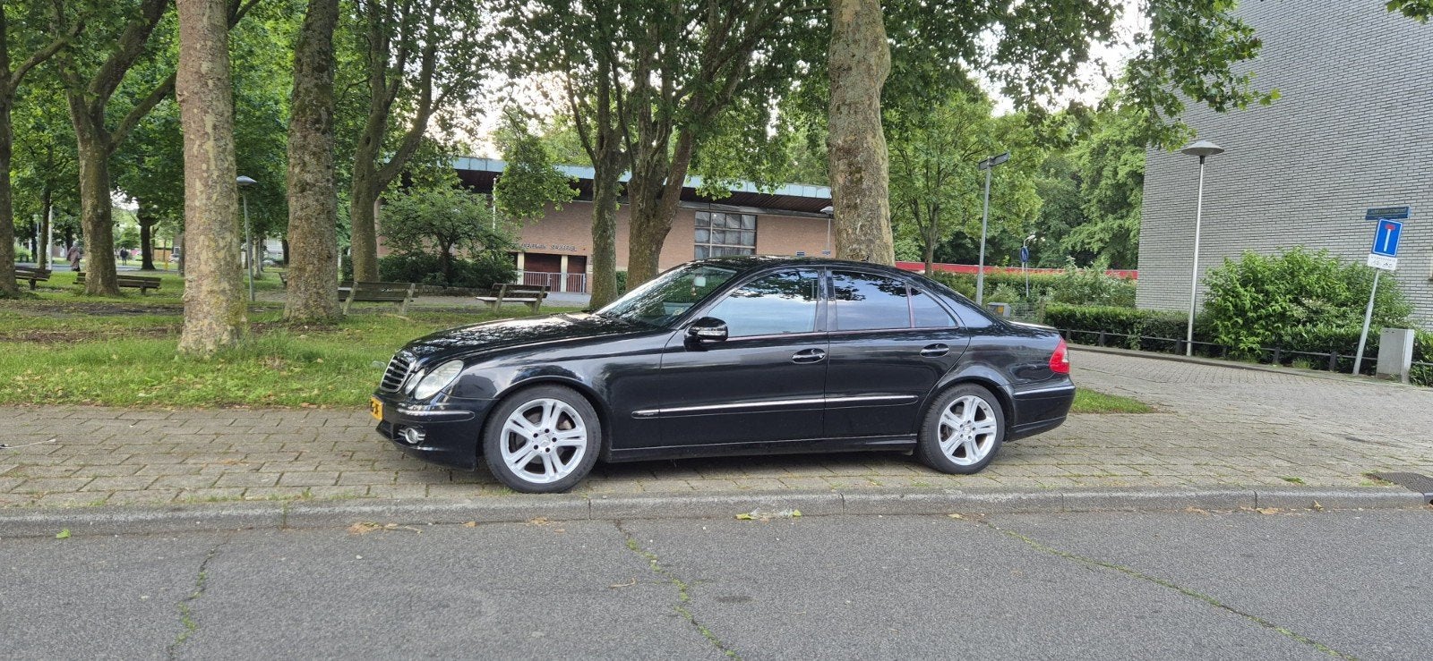 Mercedes-Benz E 220 CDI Facelift Automaat (2008) – Zwart, Auto's, Mercedes-Benz, Particulier, Te koop