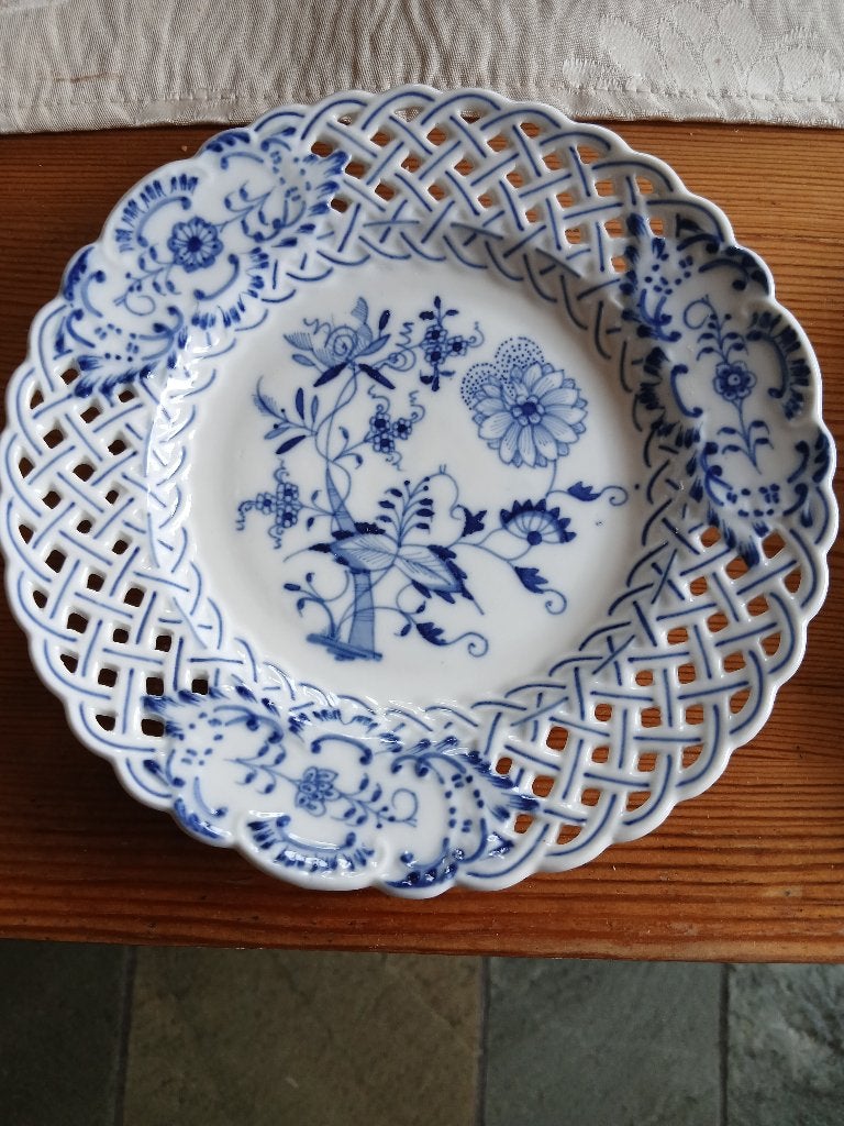 Meissen zwiebelmuster bordjes, Ophalen of Verzenden