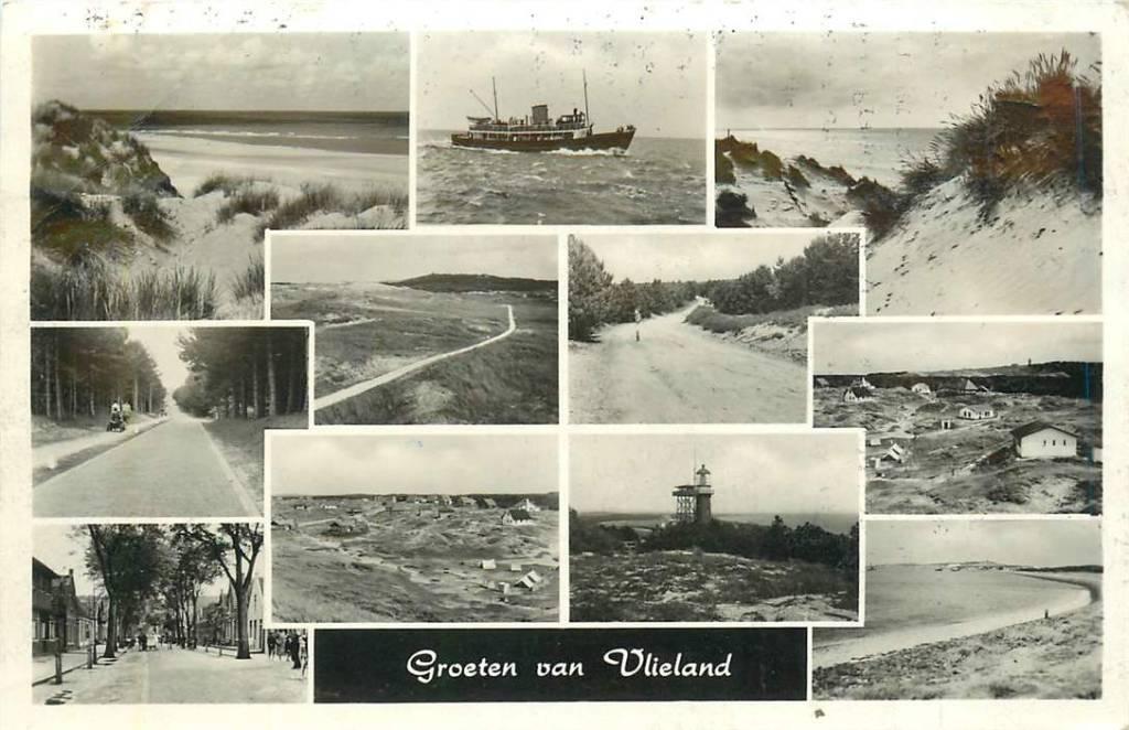 381-484-009 Groeten van Vlieland, Verzenden, Voor 1920, Friesland