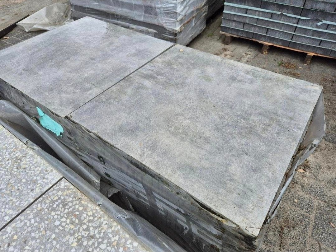 7,92m² geoceramica grijs / taupe 60x60x4 terrastegel s-parti, Gecoat, Keramiek, Nieuw, Ophalen of Verzenden