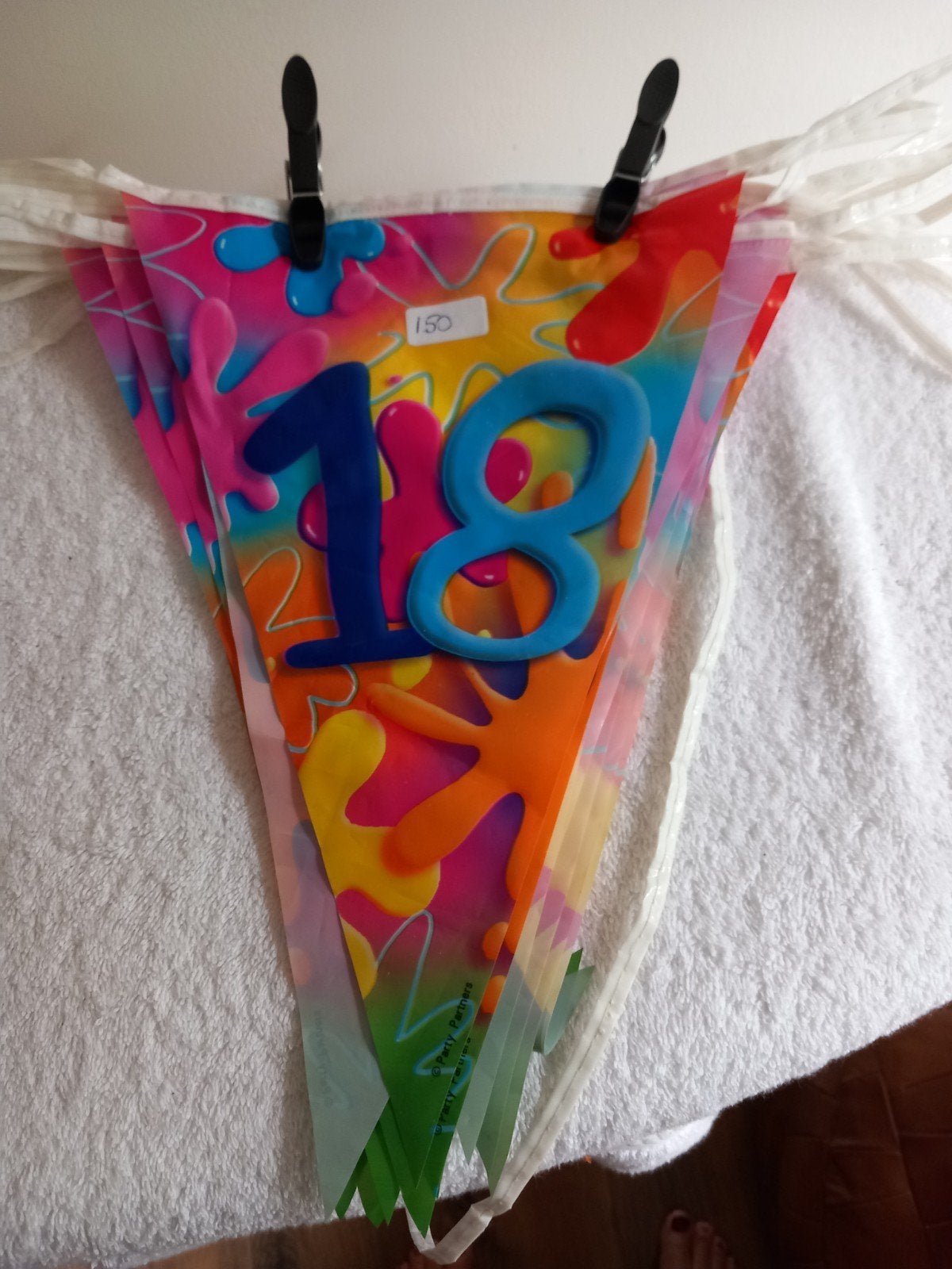 Slinger 18 jaar - Kleurrijke Verjaardagsversiering, Ophalen of Verzenden, Gebruikt, Versiering, Verjaardag