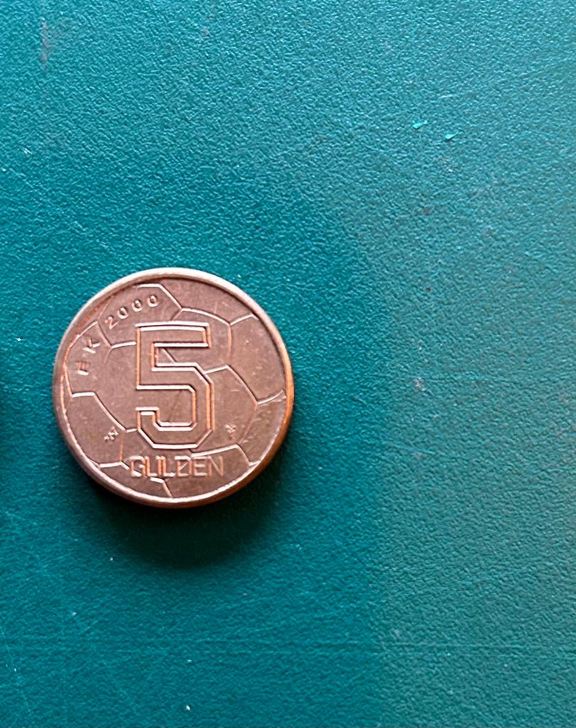 Voetbal 5 gulden munt, Verzenden, Koningin Beatrix, 5 gulden, Losse munt