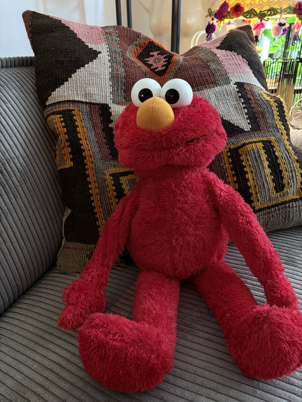 Grote Elmo Knuffel - tickle me Elmo, Kinderen en Baby's, Overige typen, Met label, Middelgroot (20 tot 80 cm), Rood